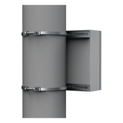 Kit de Fijación para Postes / Enclosure Pole Fixation / Acero Galvanizado / Carga Máxima 900 N / Diámetro Poste 80-250 mm (3.15-9.84 in) / 2 Perfiles + Accesorios