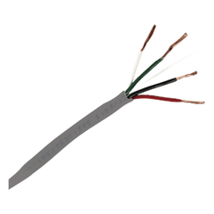 Bobina de 305 Metros (1000 Pies) / Cable de Cobre / 4 X 18 AWG / Tipo Alarmas UL / Para Interior / Color Gris / Para Aplicaciones de Alarmas de Intrusión / Interfonos / TV Porteros / y Multi-Propósito / Hecho en México