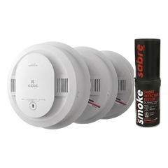 Kit de 20 Detectores de Humo Autónomos KIDDE con Batería 10 Años / Probador SABRE SDI / Fotoeléctrico / Alarma 85 dB
