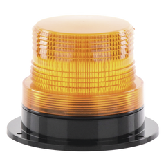 Burbuja Brillante de Larga Vida Útil, con 8 LEDs Color Ambar, Domo Ambar, 110 Vca