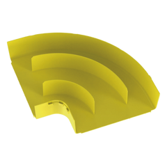 Ángulo Recto a 90º Horizontal, Para Canaletas FiberRunner™ 12X4, Color Amarillo