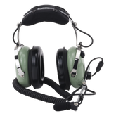 Auriculares de aviación, con micrófono, sobre la cabeza, helicóptero