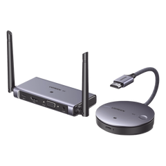 Transmisor y Receptor Inalámbrico HDMI / 4K@30Hz / 50m (164 ft) Alcance / Salida HDMI y VGA Simultánea / Audio 3.5mm / Plug & Play / USB-C / Banda 5 GHz / UGREEN