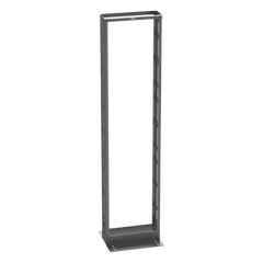 Rack de Dos Postes Estándar de 19 in, Rieles Numerados y Roscados #12-24, 6 in de Profundidad, Fabricado en Acero, 45 Unidades de Rack, Color Negro