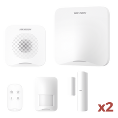 (AX HOME) KIT de Alarma AX HOME / Incluye: 1 Hub con batería de respaldo / 1 Llavero / 1 PIR / 2 Contactos Magnéticos / 1 Sirena / Wi-Fi / 3G/4G / Compatible con Hik-Connect P2P y Hik-Partner PRO