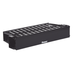 Organizador de Cables Horizontal PatchLink, Doble (Frontal y Posterior), Con Tapa Extendida, Para Rack de 19in, 2UR
