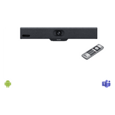 Barra de Videoconferencia A10 de Yealink para Salas Pequeñas con Android Integrado para Microsoft Teams y Modo BYOD - Incluye Control Remoto