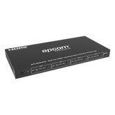 Matriz de Video HDMI 4x4 | Ancho de Banda 10.2 Gbps | Resolución 4K@30Hz | Escalado a 1080P, 720P, 1920x1200, 4K30 | Modos Matriz y Video Wall | Control RS-232 y Remoto Infrared