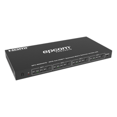 Matriz de Video HDMI 4x4 | Ancho de Banda 10.2 Gbps | Resolución 4K@30Hz | Escalado a 1080P, 720P, 1920x1200, 4K30 | Modos Matriz y Video Wall | Control RS-232 y Remoto Infrared