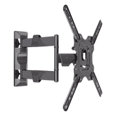 Montaje de Pared Articulado P4-NB / Pantallas de 32" a 55" / VESA 100x100 a 400x400 mm / Carga 27.2 kg (60 lbs) / Inclinación +8° a -5° / Giro 180° / Distancia de Pared 5 a 40 cm / Acero