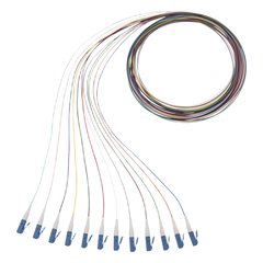 Kit de 12 Pigtails con Conector LC, Monomodo 9/125 OS2, 900um, de 1 Metro (3.28 Pies)