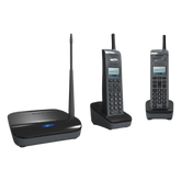 Sistema Telefónico Inalámbrico SIP de Largo Alcance, Incluye Base y Dos Teléfonos Inalámbricos, Soporta 10 Cuentas SIP, Hasta 4 Llamadas Simultaneas,