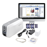 Kit de Impresora tarjetas de PVC / Puede Crecer a Laminador/ Una Cara / Incluye: 2 x Ribbon a Color, 100 Tarjetas PVC, Kit de Limpieza, Software