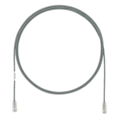 Cable de Parcheo TX6, UTP Cat6, Diámetro Reducido (28AWG), Color Gris, 1.5 Metros (4.92 Pies)