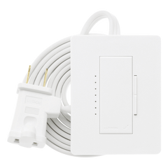 Atenuador de lámpara de sobremesa tipo plug-in, 120 V, 300 W / 300 VA, inalámbrico por RF, para el sistema RadioRA 2 de Lutron, color blanco Snow