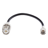 Jumper Adaptador de Conector Mini UHF Macho a UHF Hembra (SO-239), Níquel/ Oro y Plata/ Delrin.
