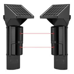Detector Fotoelectrico Solar SFIRE SFA60 / 2 Rayos Infrarrojos / 60 m Exterior / 120 m Interior / Panel Solar Integrado / Bateria 4,000 mAh / 4 Frecuencias / IP65