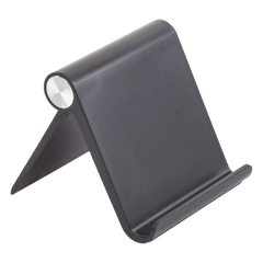 Soporte de Escritorio para Teléfono Celular / Ajustable de 0° a 100° / Goma Antiarañazos / Antideslizante / Amplia Compatibilidad con dispositivos de 4'' a 7.9'' / Plegable / ABS / Color Negro
