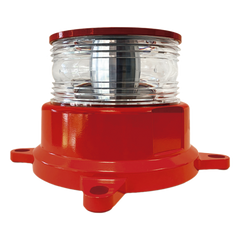 Baliza LED REDSTAR Intensidad Media para Obstáculos / 2000cd Rojo + 246mW/sr IR / 360° Horizontal + 3° Vertical / Alimentación AC-DC 120-240V / Protección IEEE C62.41 / Sincronización GPS / ADSL Integrado / IR Infrarroj