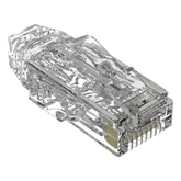 Plug RJ45 Cat6/6A, Para Cable UTP de Calibre 28 AWG (Diámetro Reducido), Chapado en Oro de 50 Micras, Paquete de 100 Piezas
