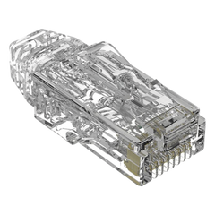 Plug RJ45 Cat6/6A, Para Cable UTP de Calibre 28 AWG (Diámetro Reducido), Chapado en Oro de 50 Micras, Paquete de 100 Piezas