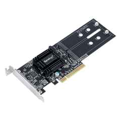 Tarjeta de Expansión M2D18 | PCIe 2.0 x8 | Compatible con NVMe y SATA SSD | 2 Ranuras M-key | Perfil Bajo y Altura Completa | Garantía de 3 Años.
