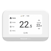 Termostato inteligente con pantalla táctil de 4.3 pulgadas, sensor de humedad, hasta 3H/2C bomba de calor, Wi-Fi, Bluetooth y Matter, color blanco