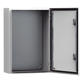Gabinete de Uso Exterior MAS 600 x 600 x 400 mm NEMA 4/12/13; IP66; IK10 de Acero Dulce 1.5 mm con Platina de Montaje Incluida Color Gris Claro