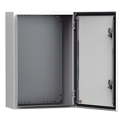 Gabinete de Uso Exterior MAS 600 x 600 x 400 mm NEMA 4/12/13; IP66; IK10 de Acero Dulce 1.5 mm con Platina de Montaje Incluida Color Gris Claro