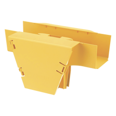 Accesorio en T con Conexión Horizontal y Bajada Vertical a 90º, Para Canaletas FiberRunner™ 4x4, Color Amarillo