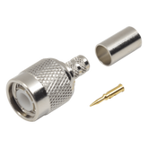Conector TNC Macho de Anillo Plegable para Cables LMR-240, RG-8/X, 9258, Niquel/Oro/Delrin.