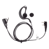 Micrófono - audífono de gancho ajustable al oído con conector de dos pines para KENWOOD Y TXPRO