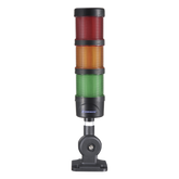 Torre de Señalización LED / 3 Niveles Rojo-Ámbar-Verde / Buzzer 85 dB / 24 VCD / Luz Fija o Intermitente / Base 60 mm (2.36 in) / IP53