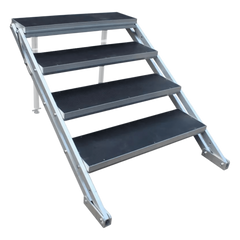 Escalera para Tarima de Escenario | Ajustable 100-170 cm | Antideslizante