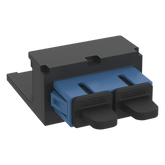 Módulo Acoplador SC Duplex, para Fibra Óptica Monomodo OS1/OS2, Tipo Mini-Com, Color Azul