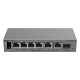 Switch Capa 2 Smart Cloud Managed / 7 Puertos Gigabit / 2 PoE++ 802.3bt + 2 PoE+ 802.3at / 1 Puerto SFP 1GE / Presupuesto PoE 120 W / Protección contra Sobretensiones 6 kV / PoE Permanente / Gestión en la Nube Ruijie Cloud / Gabinete Met&