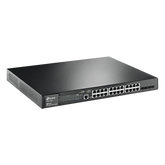Switch JetStream PoE+ administrable Capa 2, 24 puertos 10/100/1000 Mbps + 4 puertos SFP 384 W