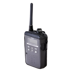 Funda Reforzada de Piel con Cierre Lateral y Visor de Pantalla Frontal Transparente, para uso en Radios IP-100H.