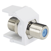 Módulo Acoplador Coaxial Tipo F, Keystone, de 75 Ohms, 3.0 GHz, Color Blanco