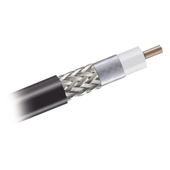 Cable Coaxial 90% de Blindaje, Certificación RoHS, Conductor de Cobre Revestido de Aluminio, 50 Ohms, Carrete de 300 Metros (984.25 Pies)