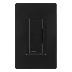 Atenuador de pared Maestro C•L para LED y CFL regulables de hasta 150 W o incandescente/halógeno de 600 W, 120 V, unipolar, 3 vías o multilocalización, color negro