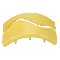 Tapa de Bajada Vertical Exterior de 90º, Para uso con Canaletas 4X4 FiberRunner™, Color Amarillo
