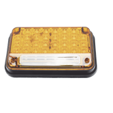 Luz de Advertencia de 7X4", Color Ambar, Con Luz de Trabajo, Ideal para Ambulancias