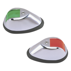 Set de Luces Verticales PERKO 0254 / Bronce Cromado / USCG 2 Millas / 12 Vcd / Rojo y Verde / Embarcaciones a Motor Hasta 20 m (65.6 ft)