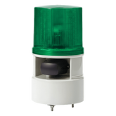 Luces de advertencia color Verde con sirena incorporada con 5 tonos máx. 105 dB en 12-24 VCD