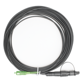 Jumper de Fibra Óptica, Conector SC/APC - Conexión a Caja FDP460, Redondo, 10 Metros (32.81 Pies), Forro 3 mm, G657A2, Negro