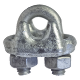 Nudo/ Perro/ Abrazadera Acero Forjado para Cable de 1/4" Galv. por Inmersión en Caliente.