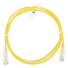 Cable de Parcheo Slim UTP Cat6 - 1 Metro (3.28 Pies), Amarillo, Diámetro Reducido (28 AWG)