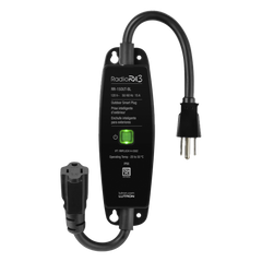 Interruptor de enchufe para exteriores on/off, resistente a la intemperie IP66, 15 A en iluminación o 1/2 HP en motores, sistema RadioRA 3