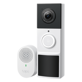Videoportero Inalámbrico TP-Link Tapo D210 / Resolución 2K 3MP (2304 × 1296px) / Campo de Visión 160° DFOV / Batería 6400mAh Recargable / Detección IA Personas-Vehículos / Visión Nocturna Color /